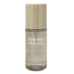 Summer Fridays front bottle showing vanilla mist and travel-friendly design benefit