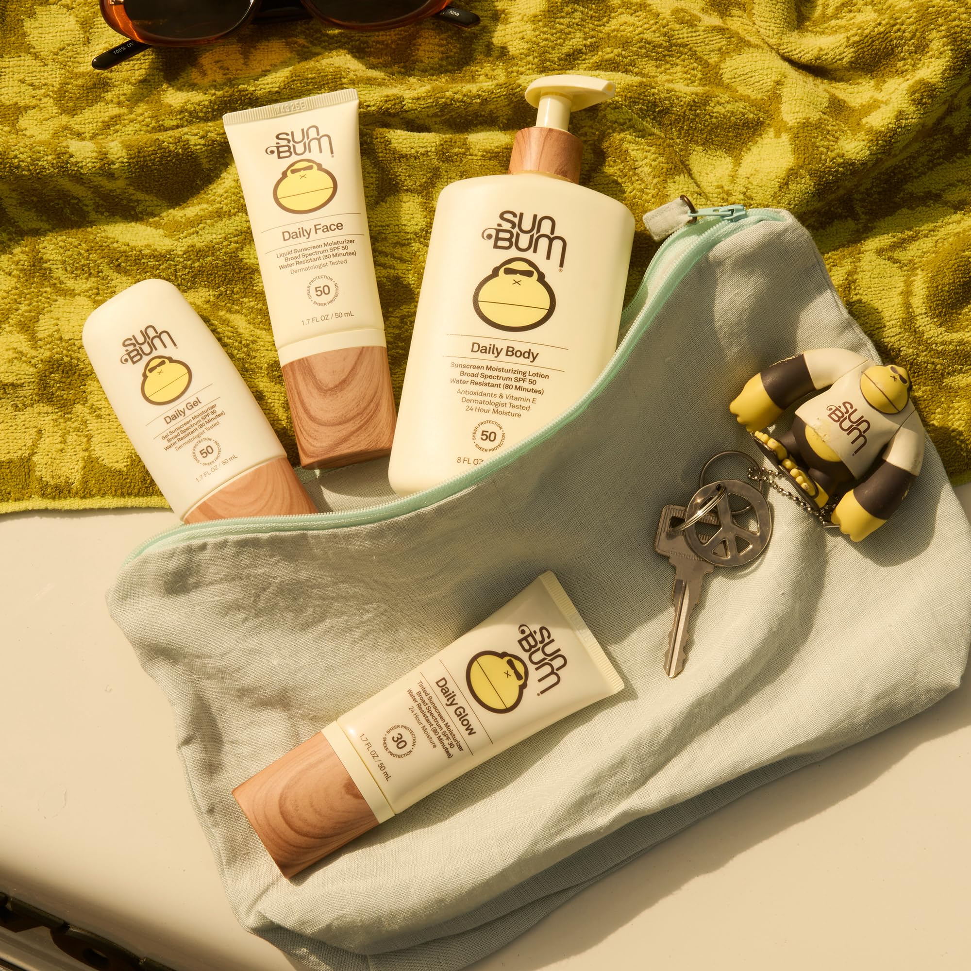 Sun Bum after absorption on skin showing non-greasy, moisturized finish
