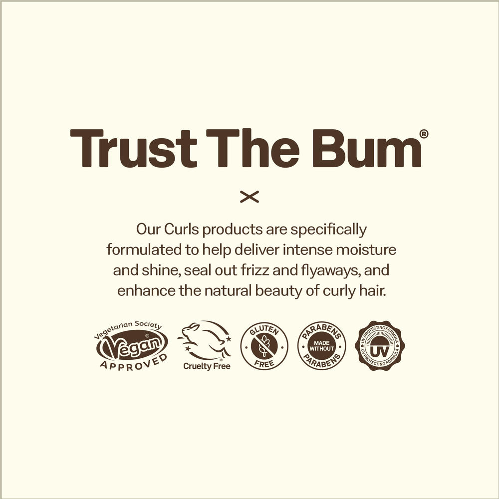 Sun Bum detangler applied to curly hair showing reduced tangles