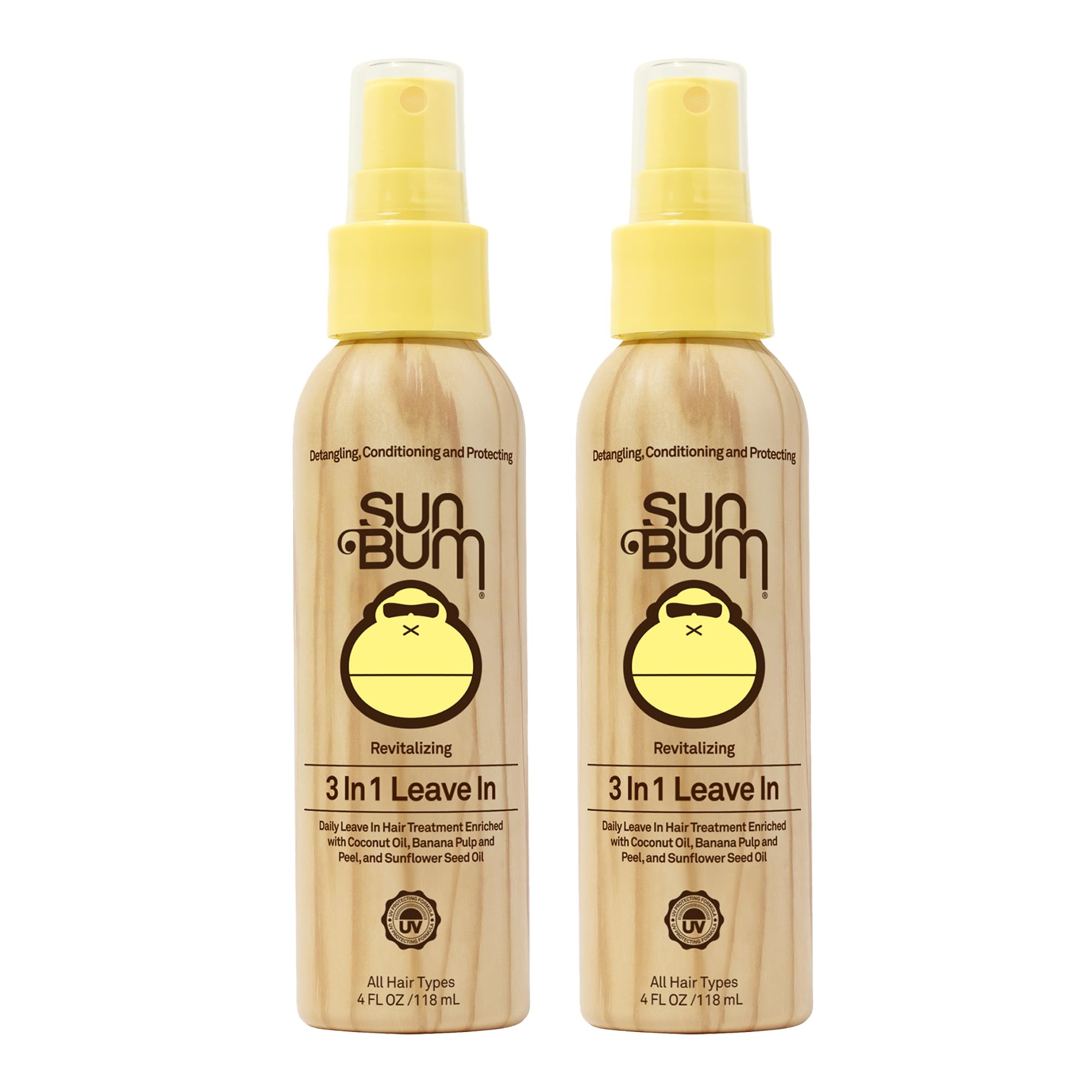 Sun Bum front packaging showing two-pack and easy styling benefit