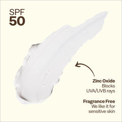 Sun Bum applying mineral lotion on arm illustrating easy spread and matte benefit