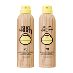 Sun Bum front packaging showing SPF 70 and two-pack protection benefit