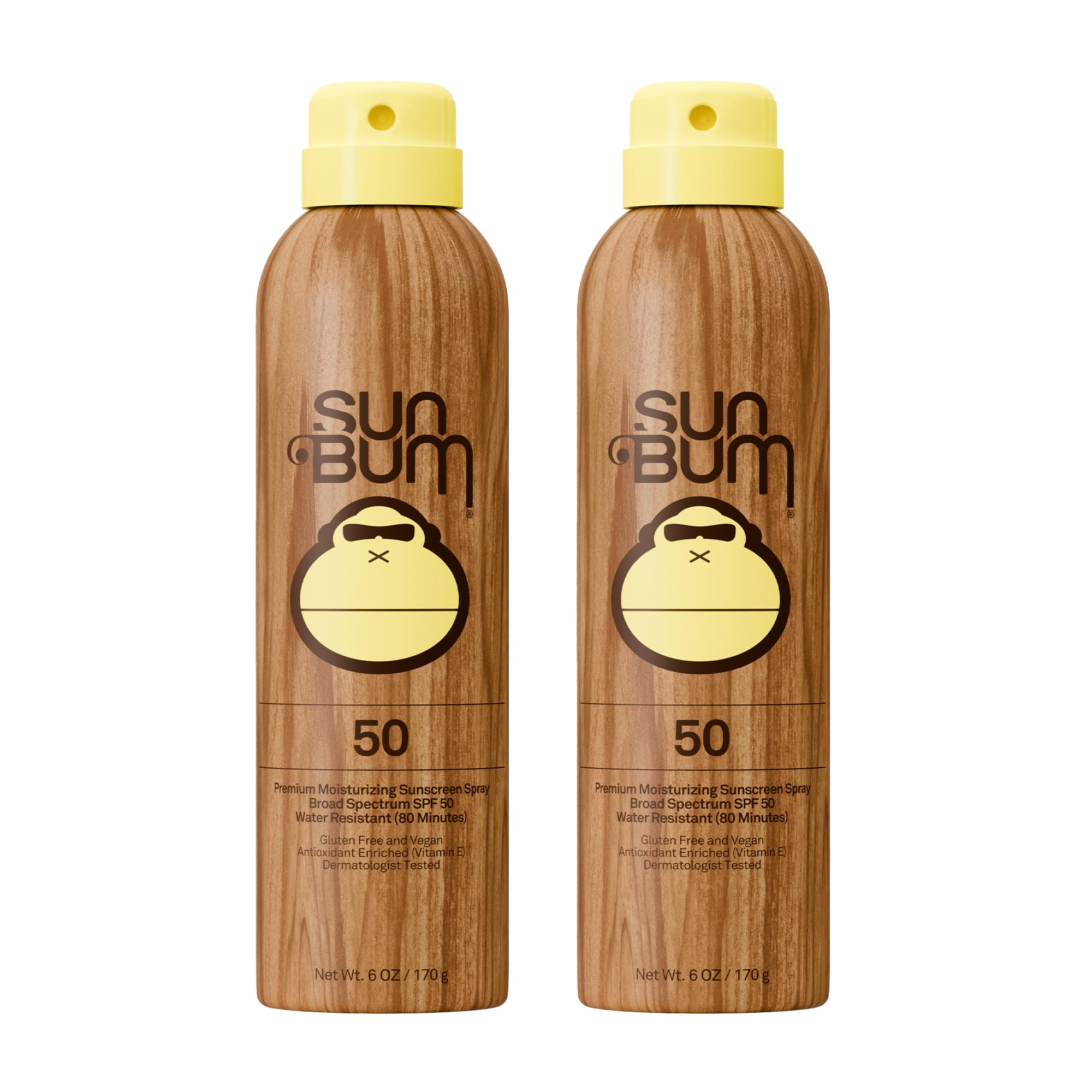 Sun Bum front packaging showing SPF 50 spray for quick protection