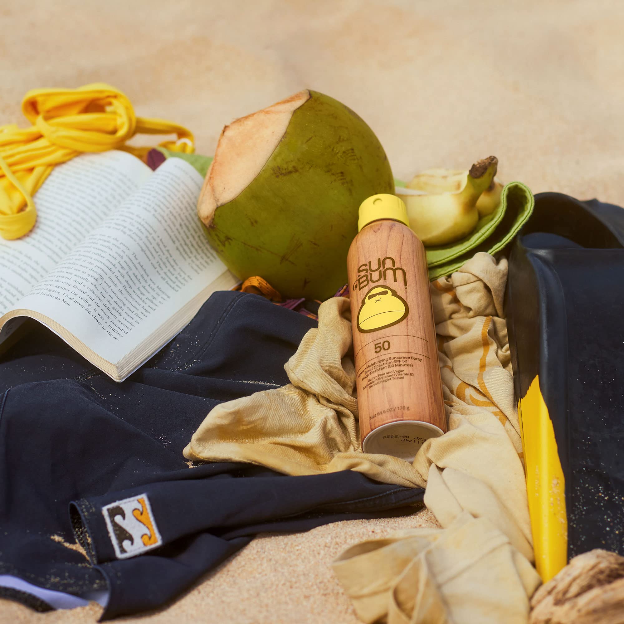 Sun Bum sunscreen rubbed in showing non-greasy finish and comfort benefit