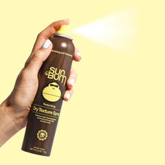 Sun Bum 4.2 oz bottle in hand conveying portable size and travel-friendly benefit