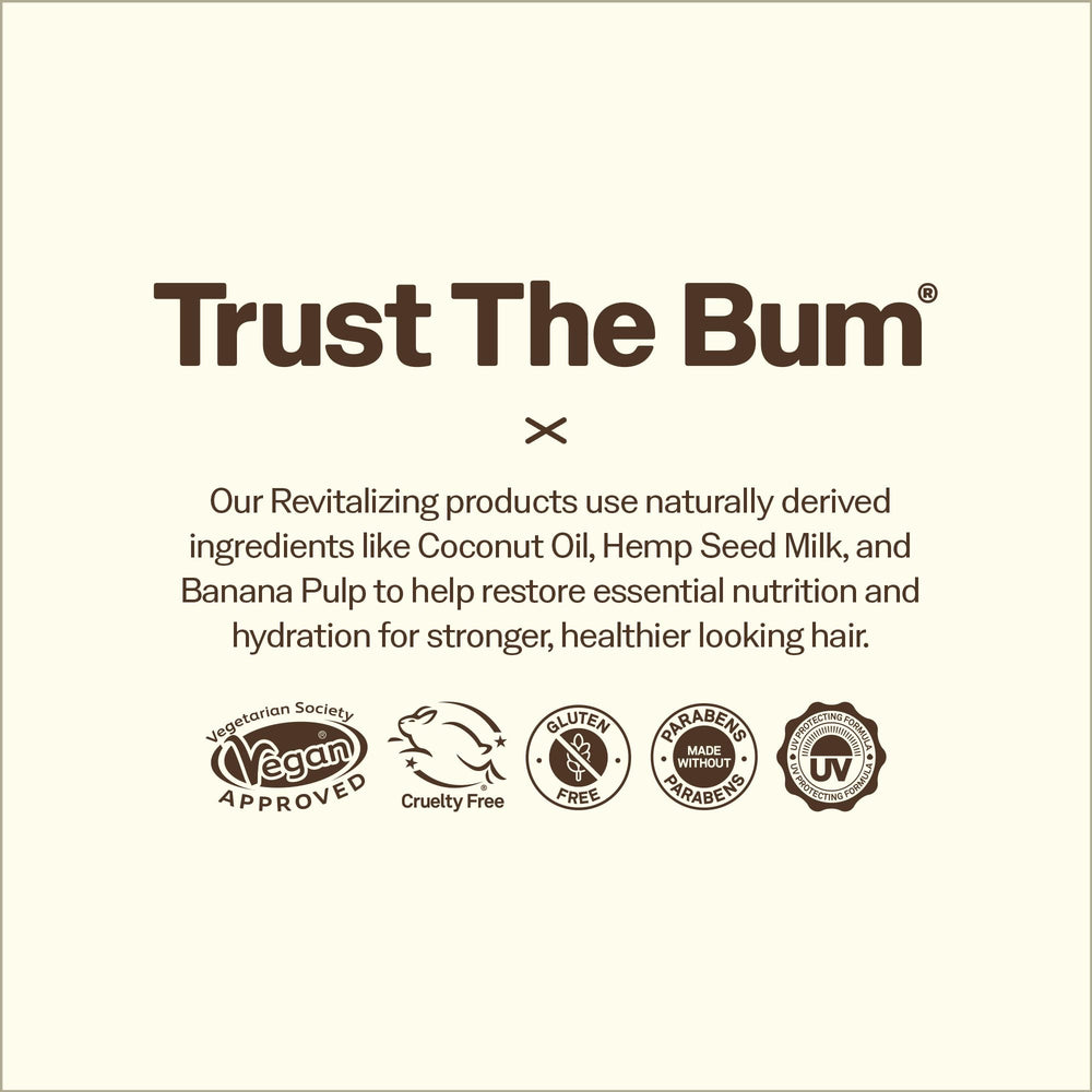 Sun Bum in use spraying damp hair for quick detangling and manageability