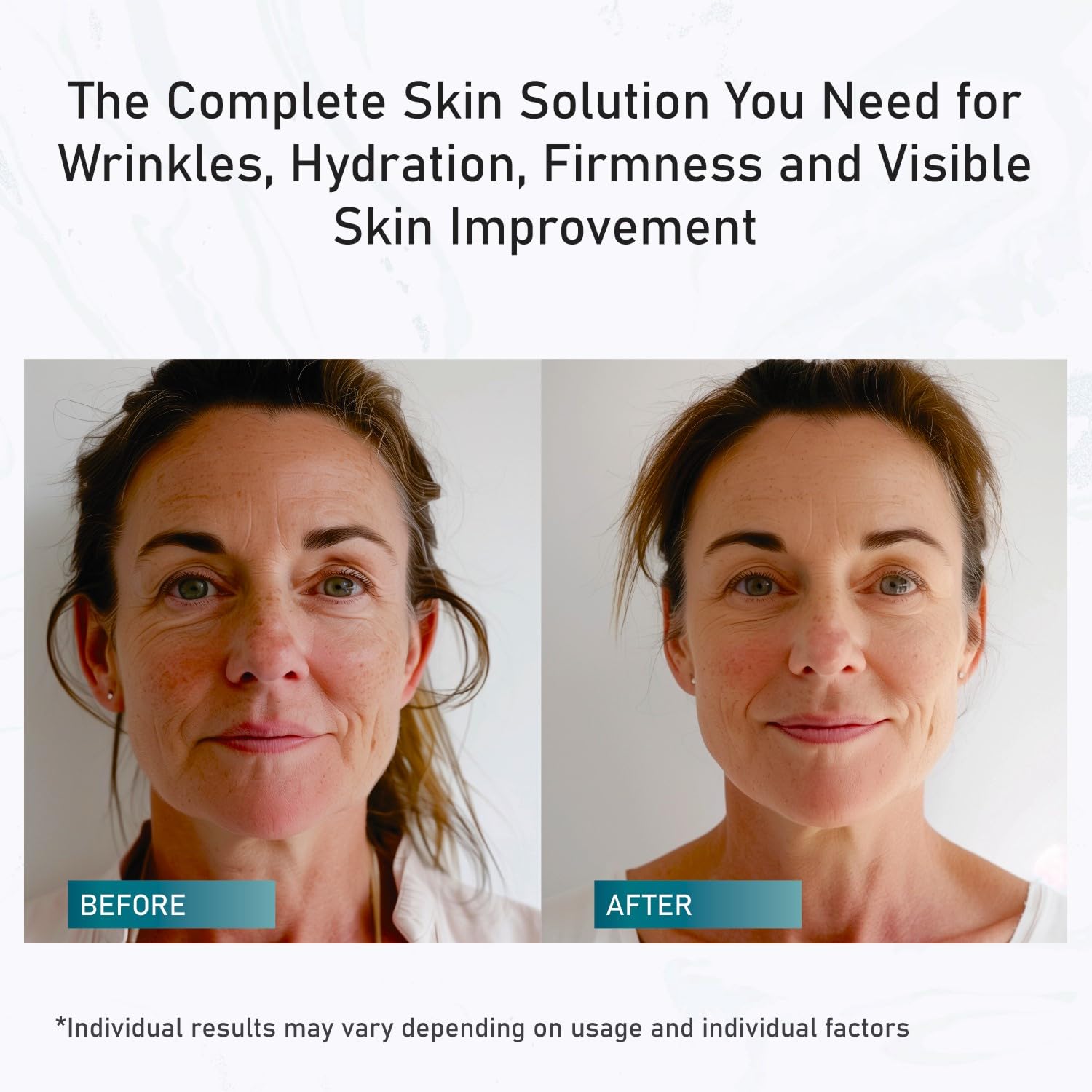 Sun Coast Sciences application close-up pressing serum into facial skin for plumping