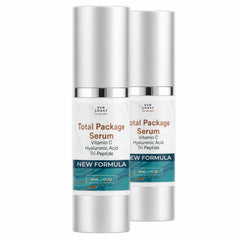 Sun Coast Sciences front packaging showing serum bottle and brand benefits