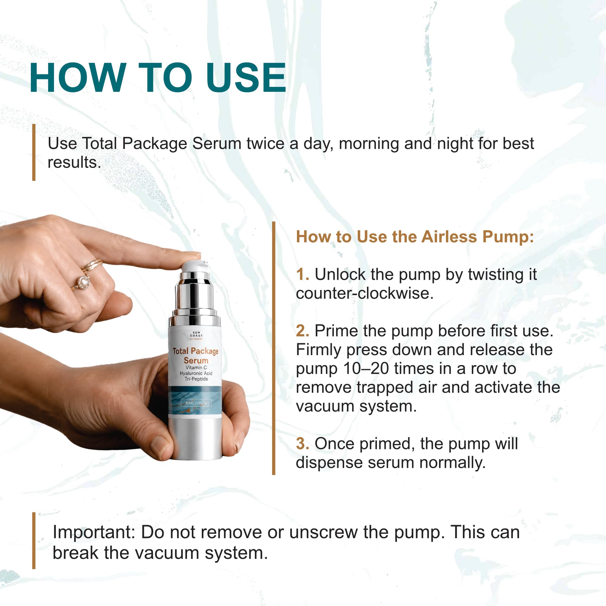 Sun Coast Sciences close-up of serum drop texture highlighting lightweight absorbency benefit