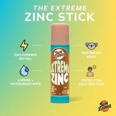 Sun Zapper stick angled side view demonstrating sturdy, leak‑resistant tube for travel
