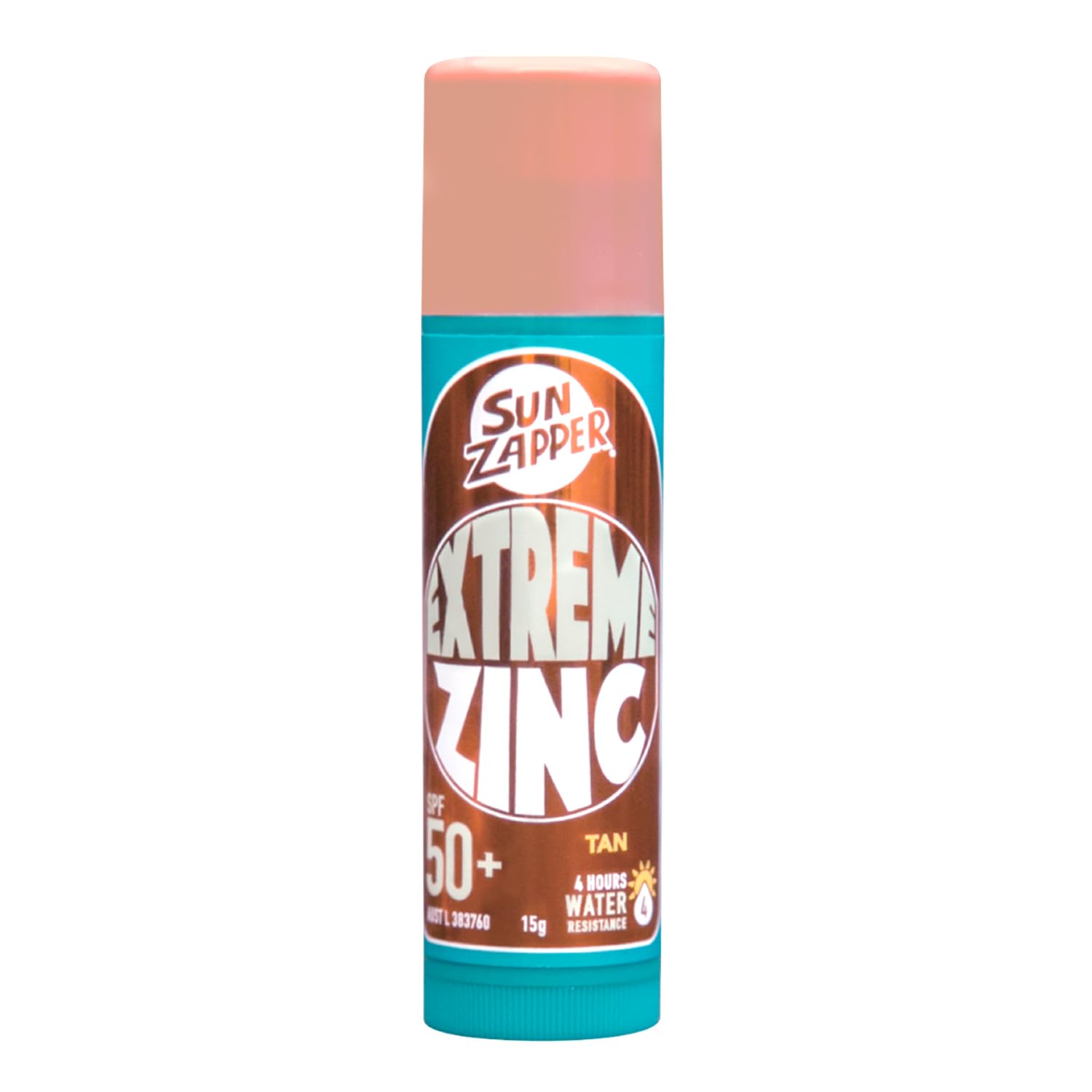 Sun Zapper extreme zinc stick front packaging showing compact design and SPF benefit