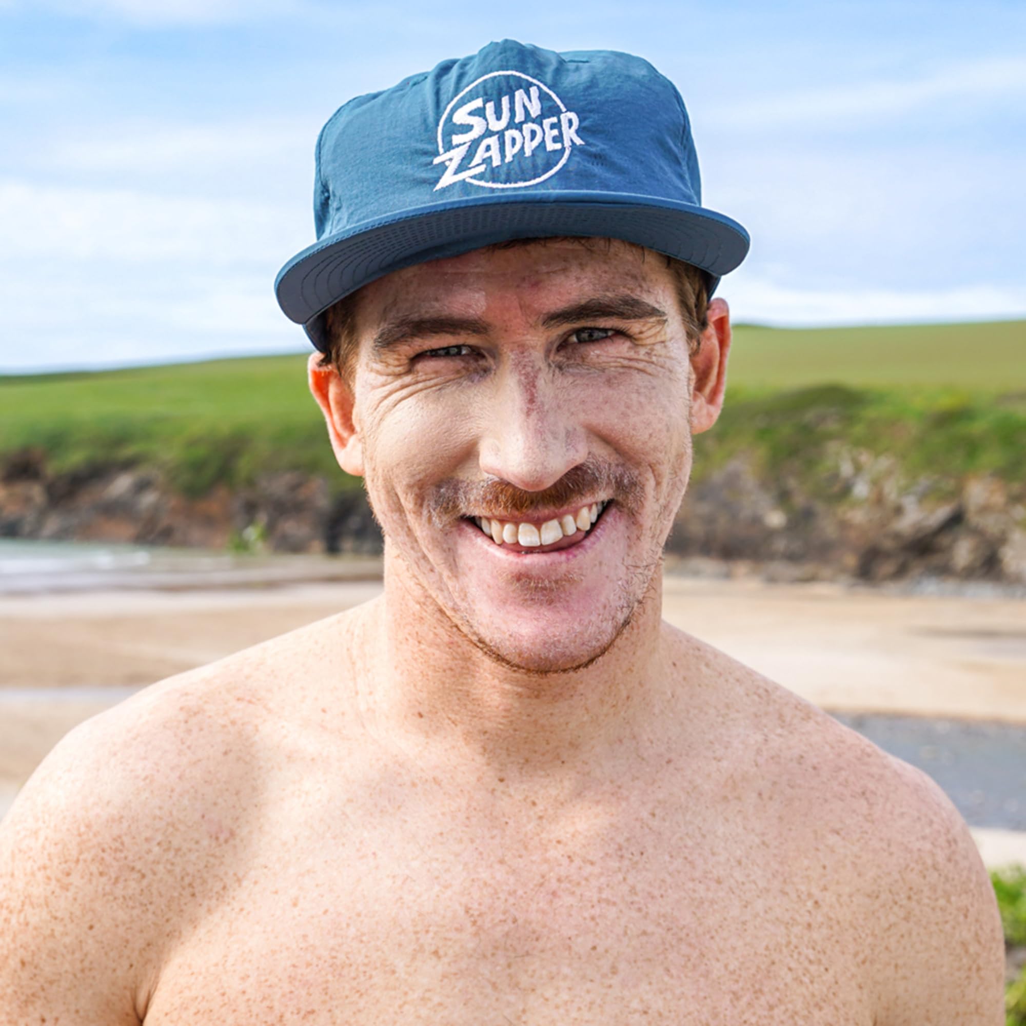 Sun Zapper stick tucked in surf bag illustrating waterproof reliability and portability