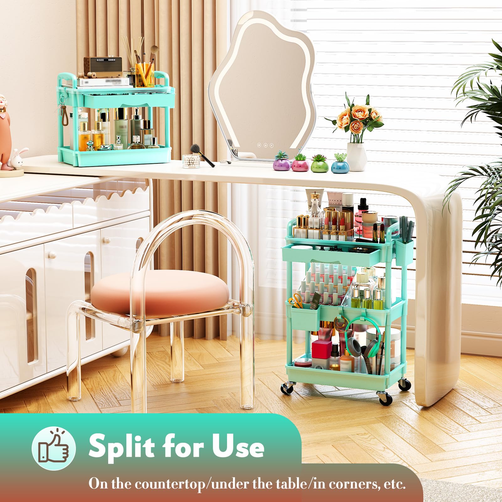 SUNALLY cart beside common items showing scale and large capacity