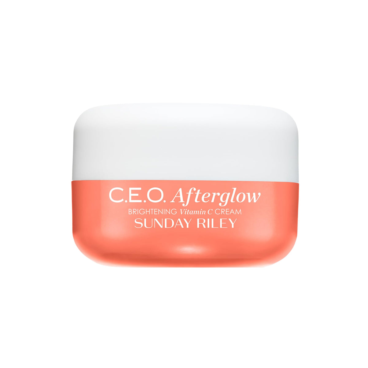 Sunday Riley C.E.O. Afterglow front jar showing compact packaging and easy storage