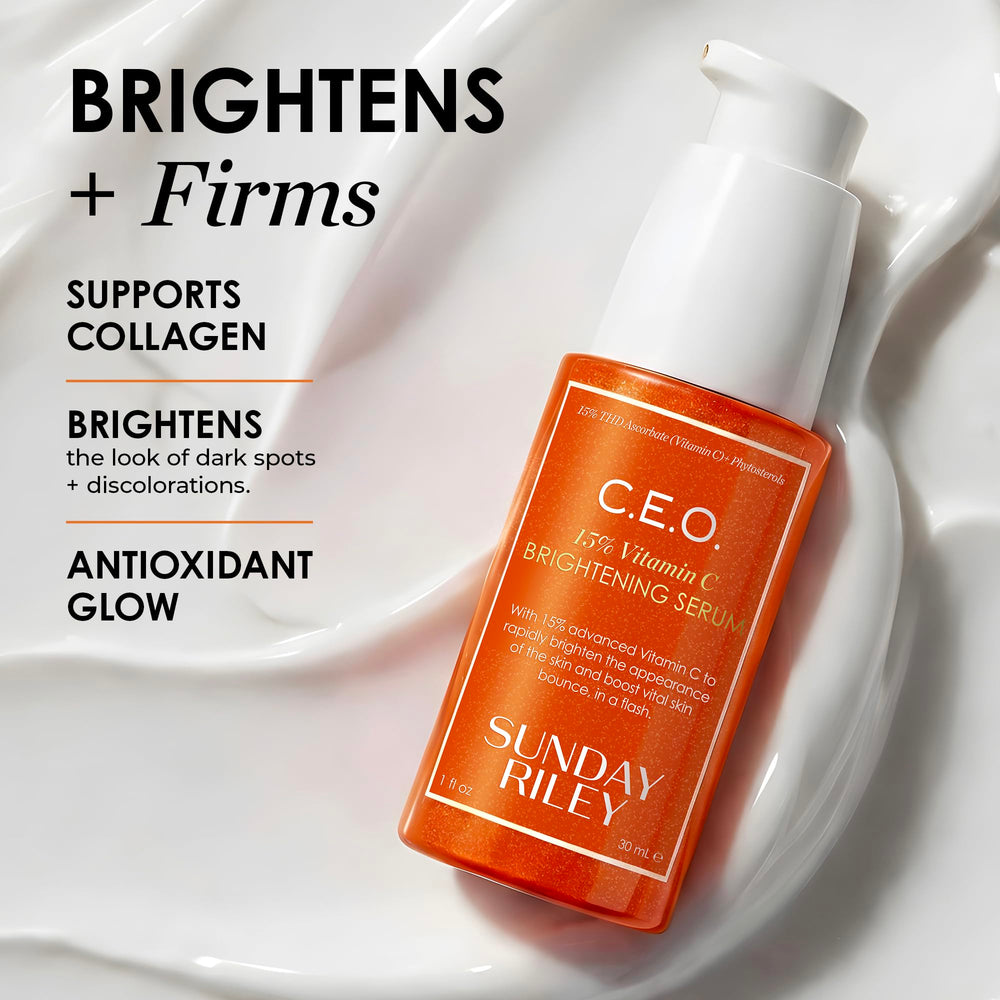 Sunday Riley serum dropper texture demonstrating lightweight absorption