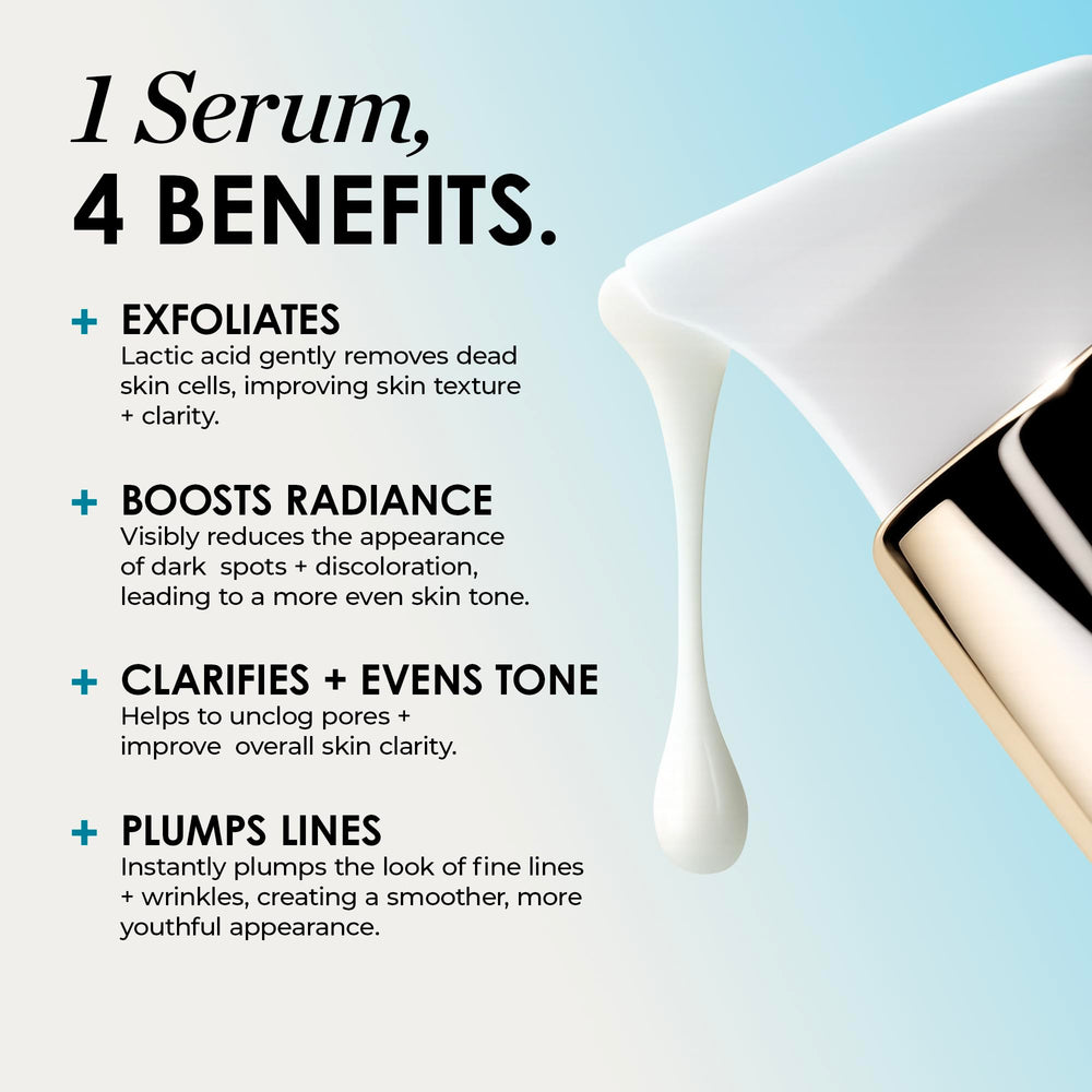 Sunday Riley dispensing serum from pump to demonstrate easy controlled application
