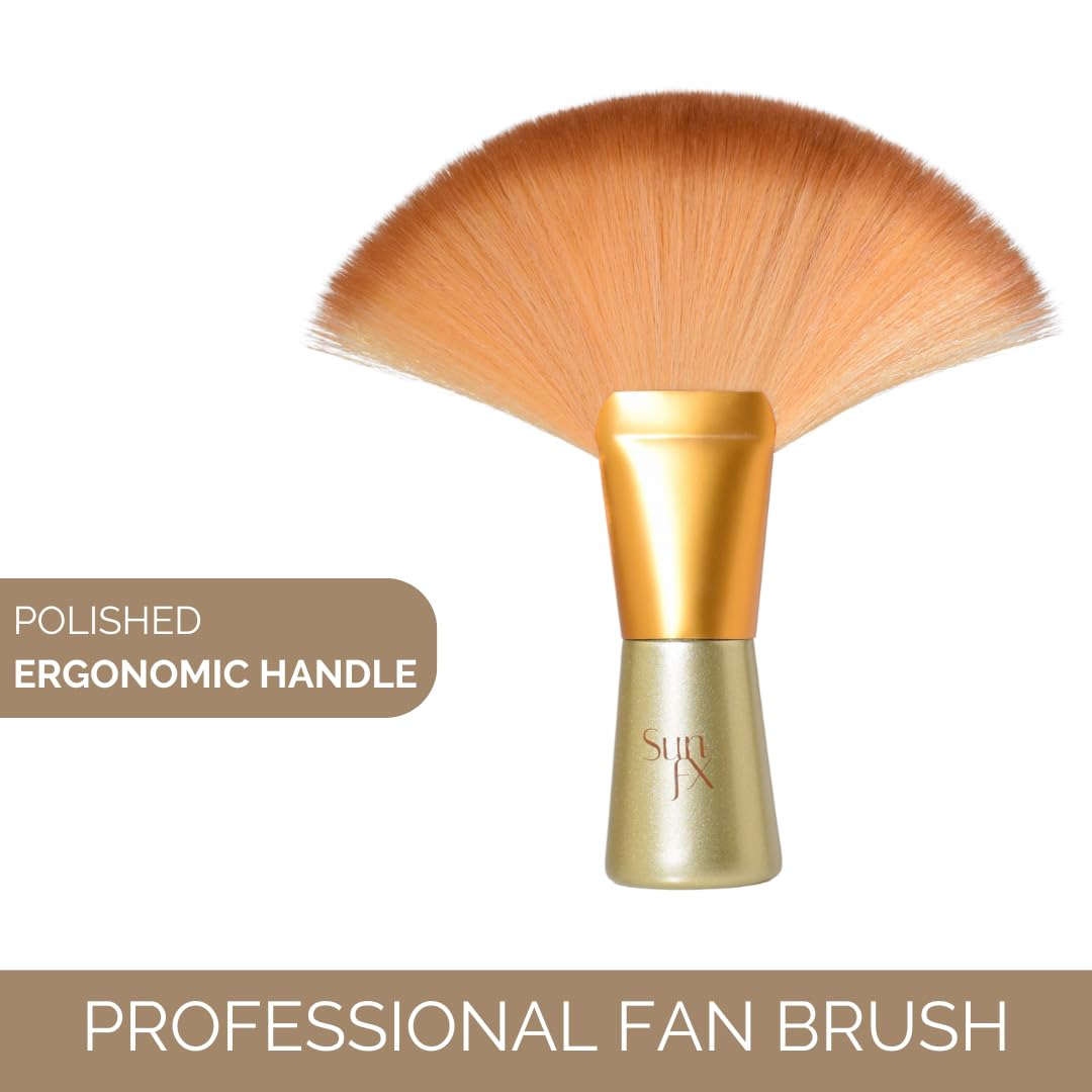 SunFX brush held in hand to show scale and broad coverage