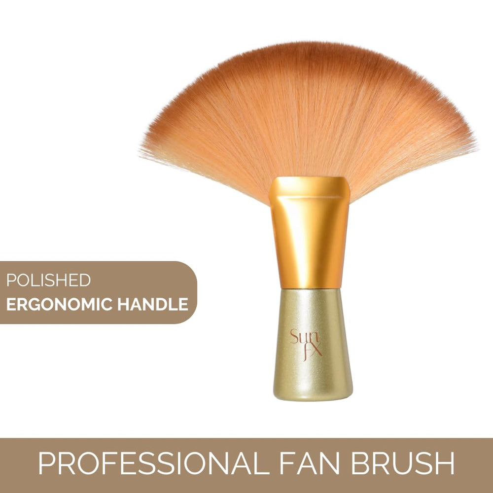 SunFX brush held in hand to show scale and broad coverage