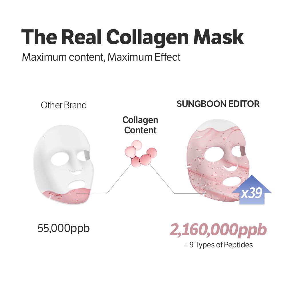 SUNGBOON EDITOR model applying hydrogel mask for overnight treatment