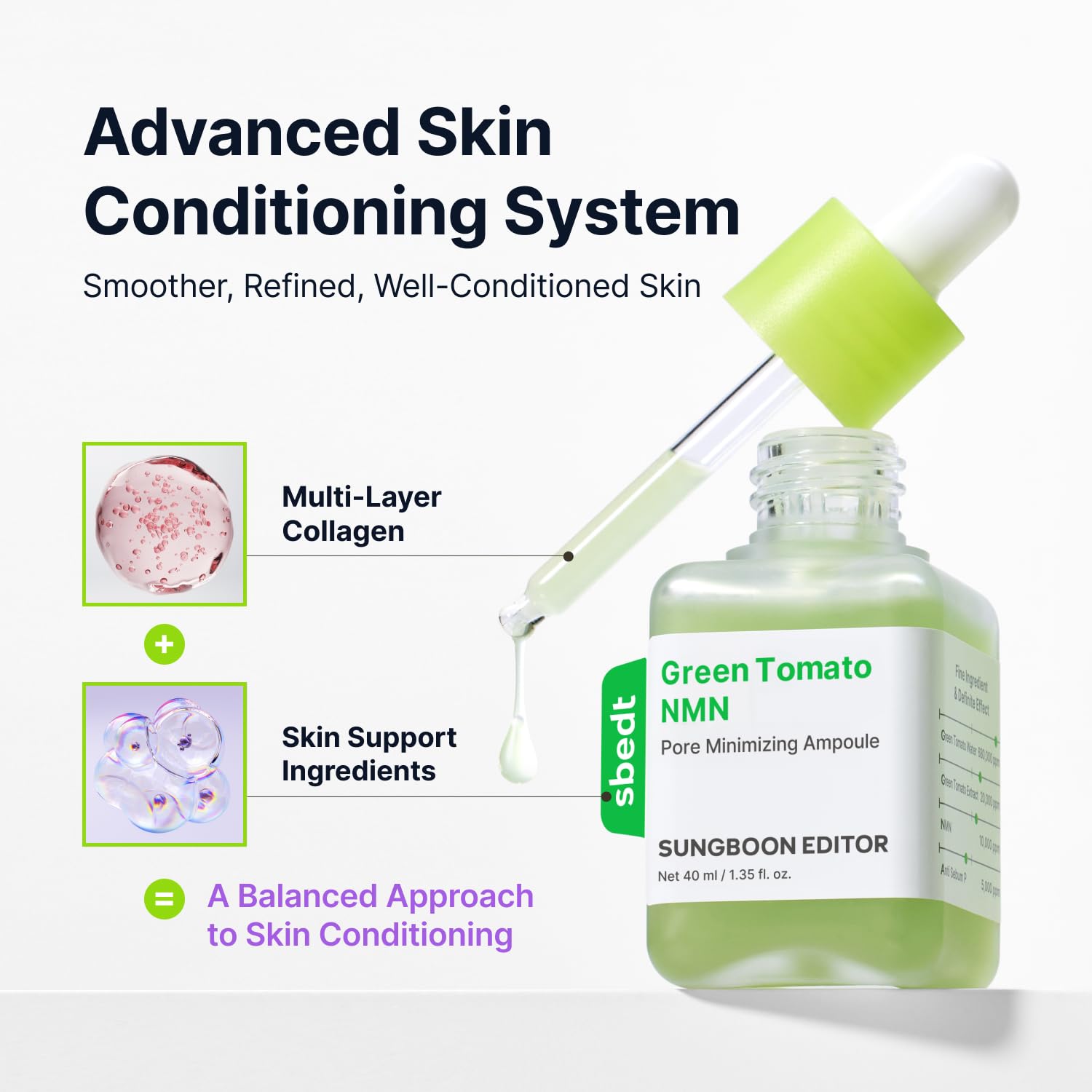 SUNGBOON EDITOR before and after texture comparison shows refined pores