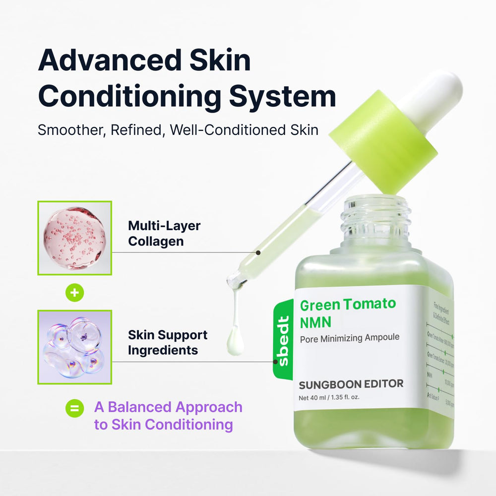 SUNGBOON EDITOR before and after texture comparison shows refined pores