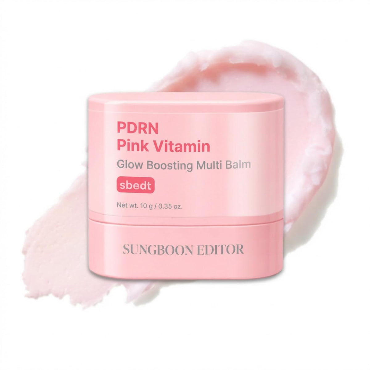 SUNGBOON EDITOR front packaging showing compact 0.35 oz balm and brand