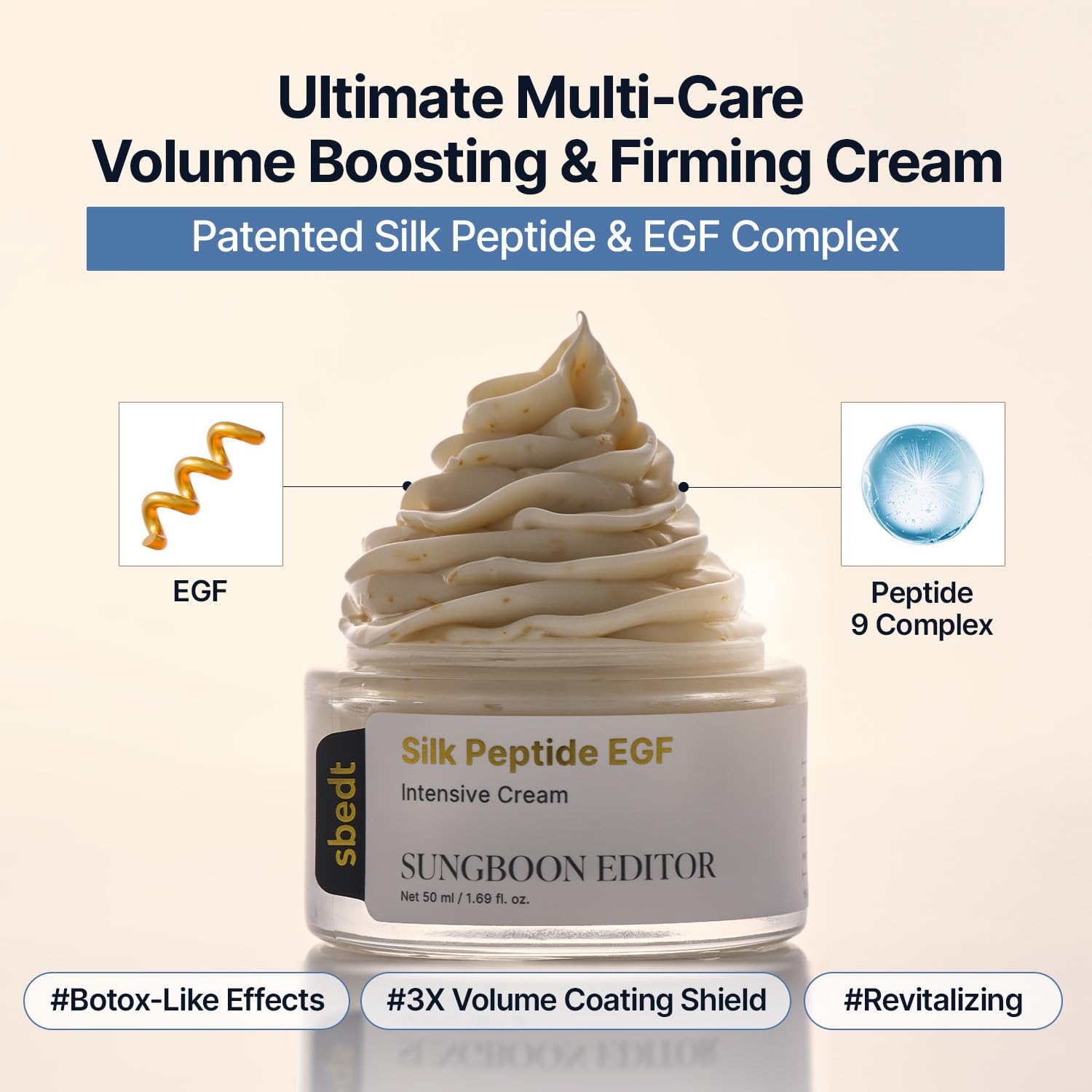 SUNGBOON EDITOR open jar close-up of cream texture for rich hydration feel