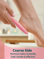 sunivaca file in use on heel demonstrating precise callus removal benefit