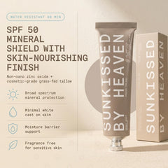 Sunkissed By Heaven open cap and creamy sunscreen texture for smooth application