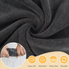SUNLAND damp cloth demonstrating absorbency and gentle cleansing action