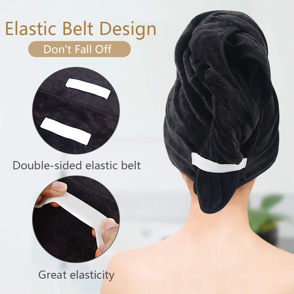 SUNLAND towel absorbing water from hair demonstrating superior absorbency