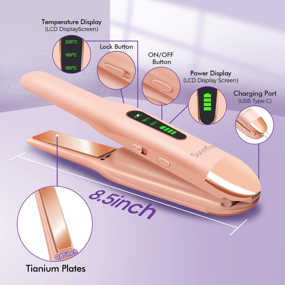 SUNMAY creating soft curls to show 2-in-1 styling versatility for waves and flips