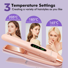 SUNMAY straightening hair in use demonstrating quick smoothing benefit during touch-ups