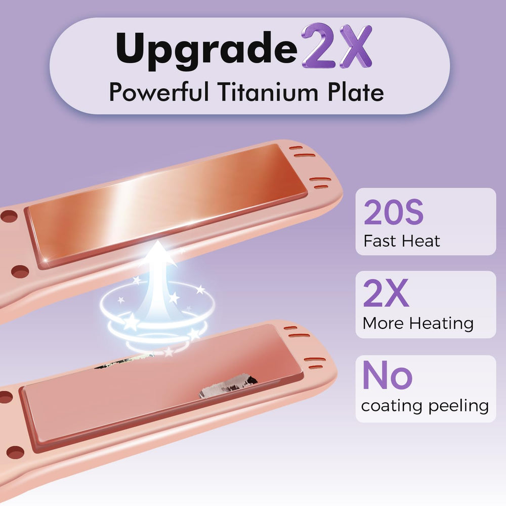 SUNMAY titanium plate close-up highlighting smooth surface for reduced hair friction
