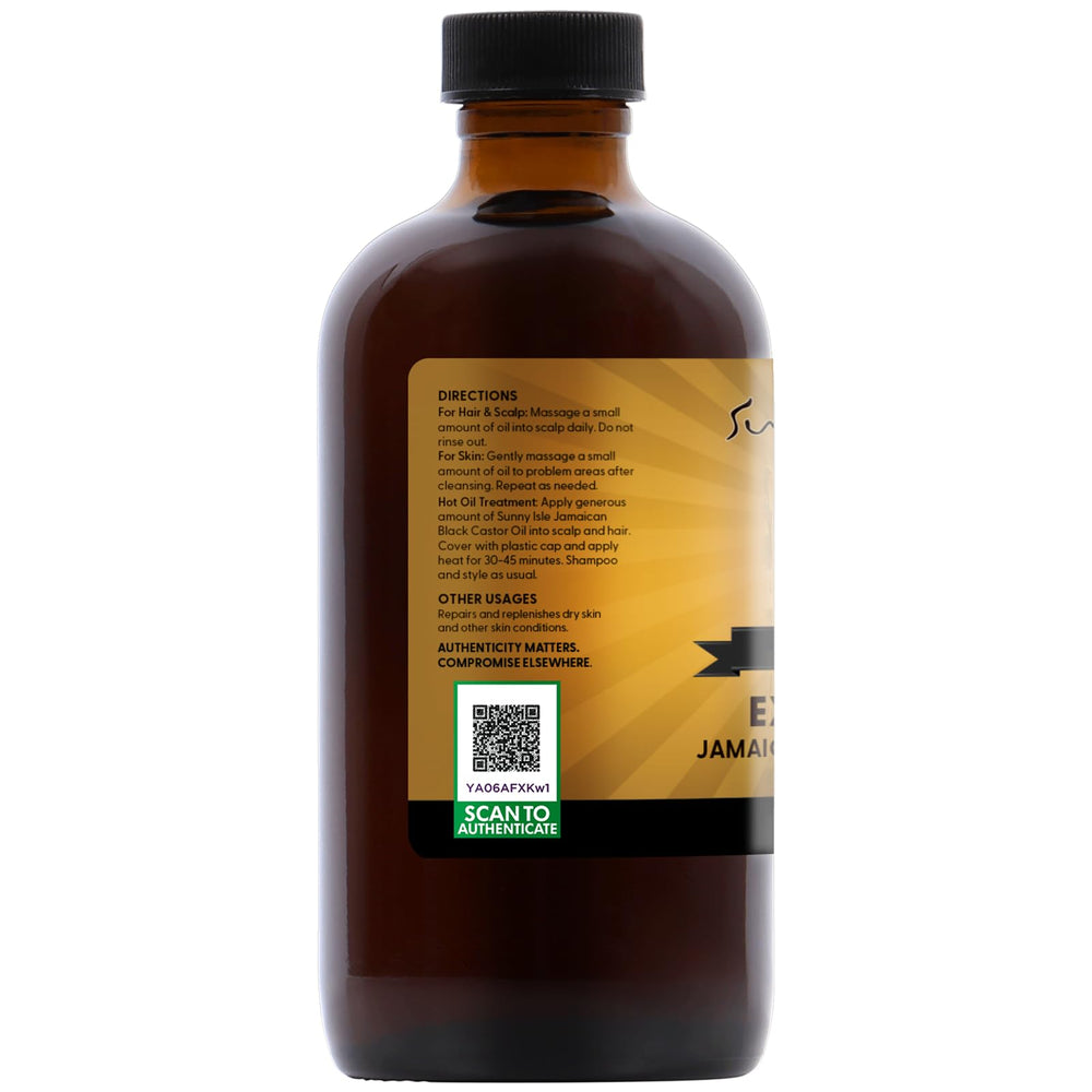 Sunny Isle bottle beside common objects to show 8oz scale and portability benefit