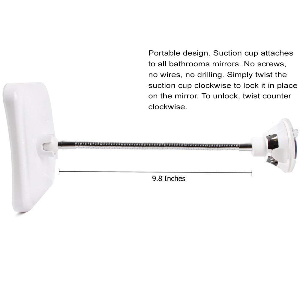 SunplusTrade mirror attached in bathroom scene showing hands-free grooming convenience