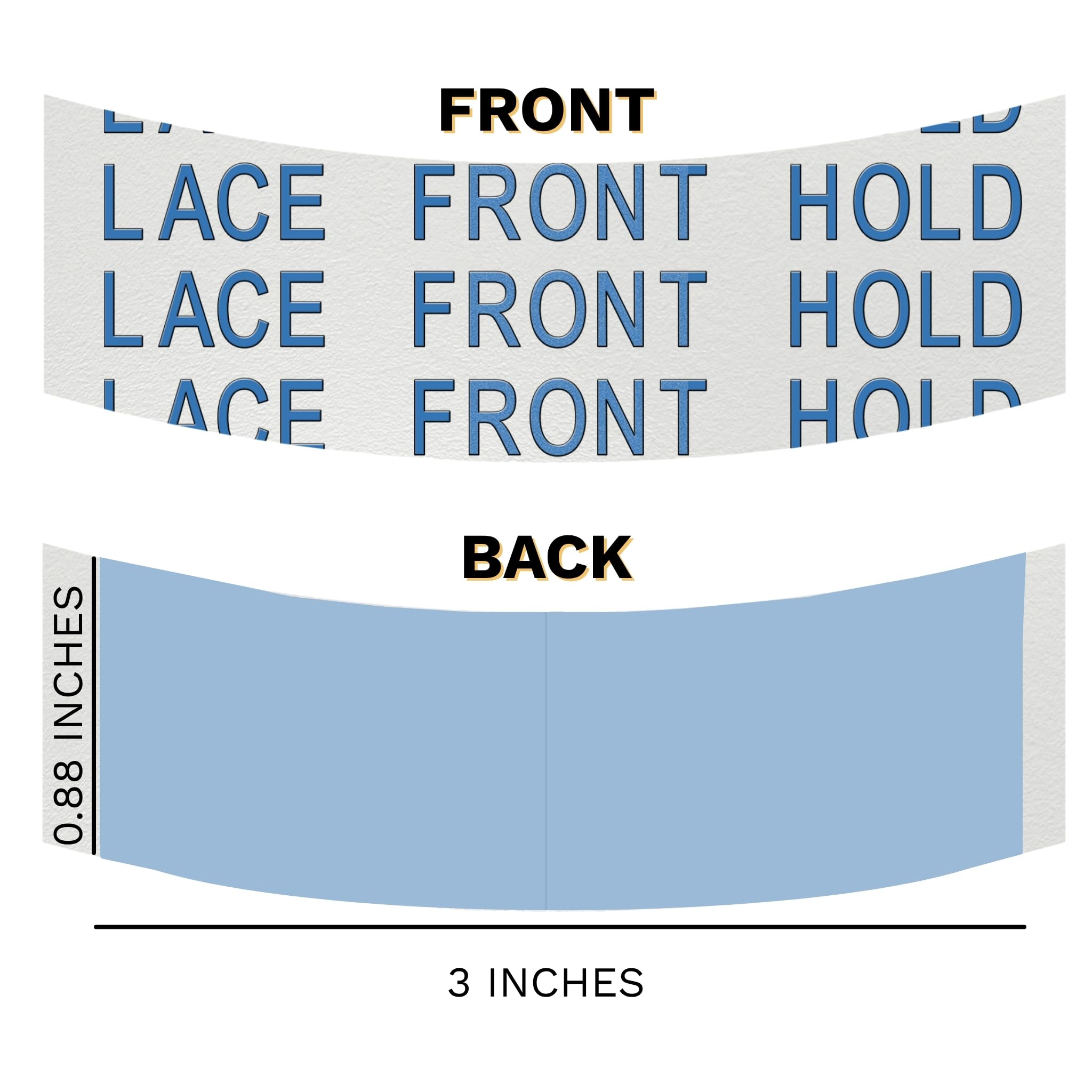Sunshine Tape being applied to a lace front wig for secure hold