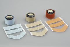 Sunshine Tape applied to lace by hand, illustrating easy placement and secure bond