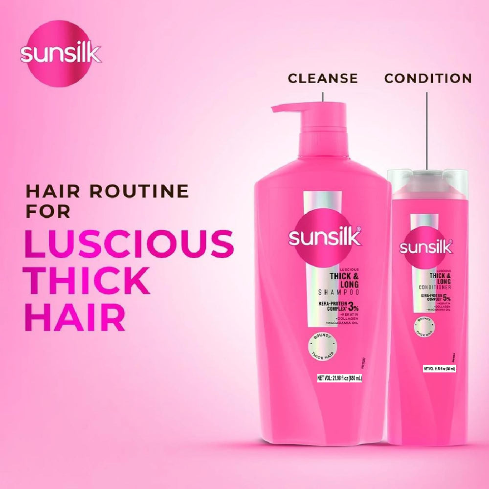sunsilk label ingredients and directions visible for confident, informed use