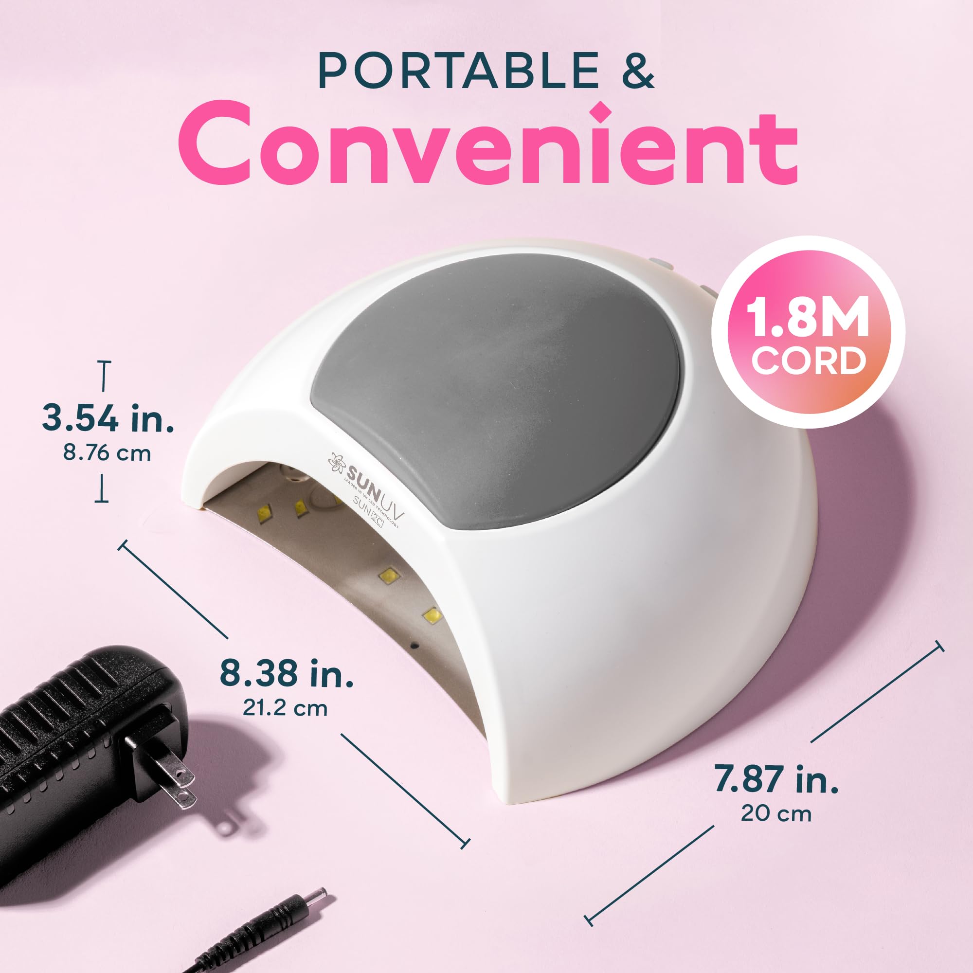 SUNUV curing a manicure with hand inside for quick salon results