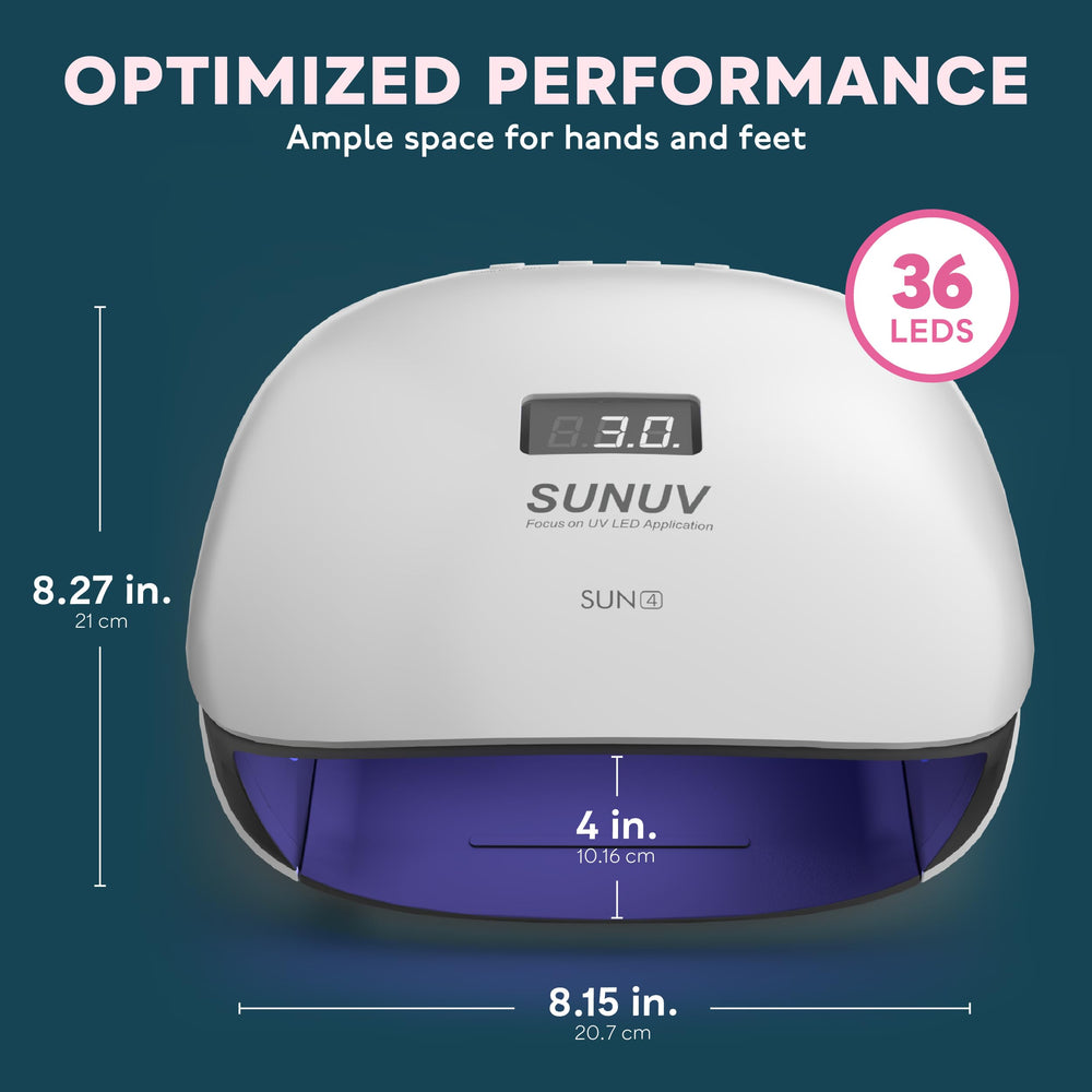 SUNUV SUN4 curing a hand to demonstrate automatic sensor and hands-free use