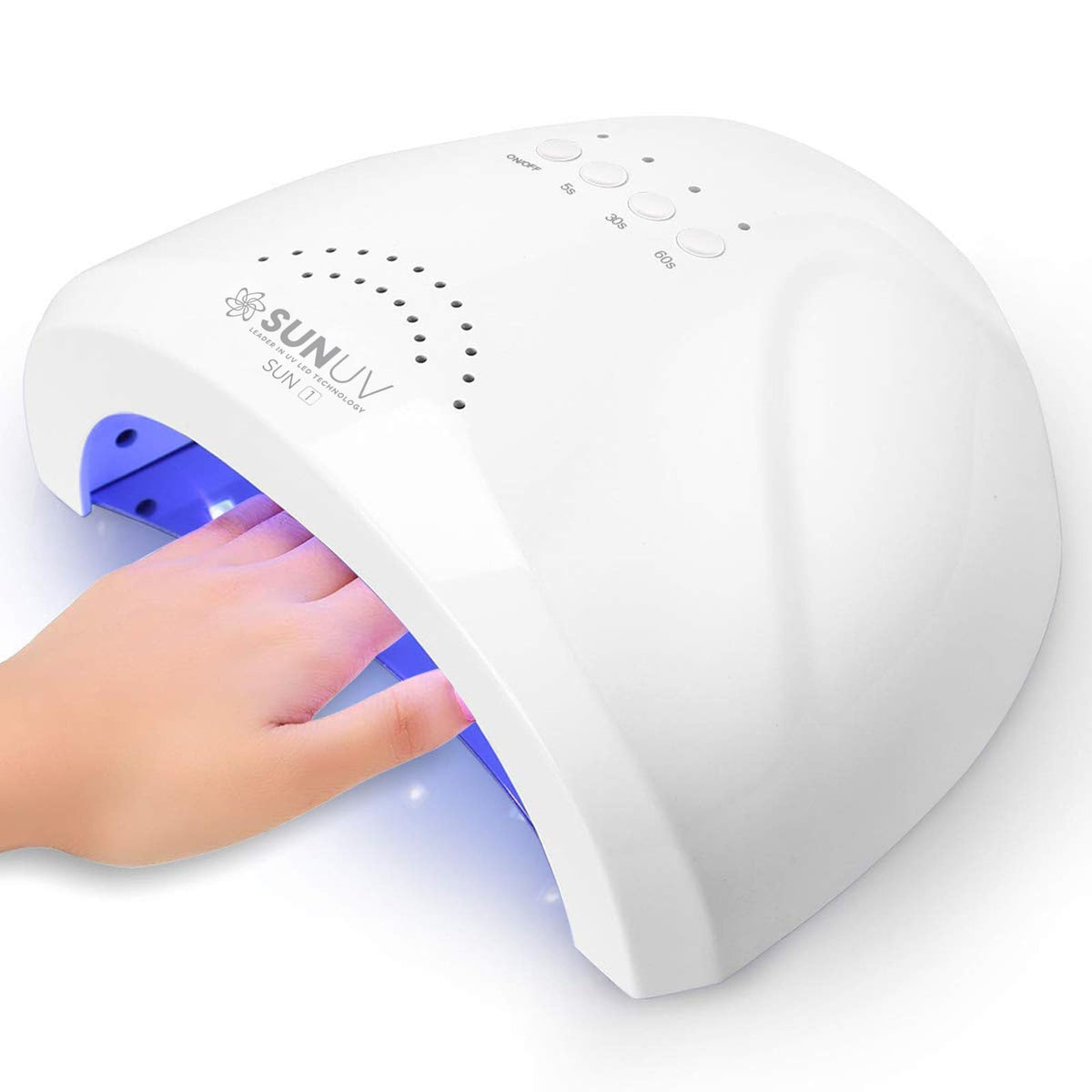 SUNUV front view showing compact lamp and even curing design for fast results