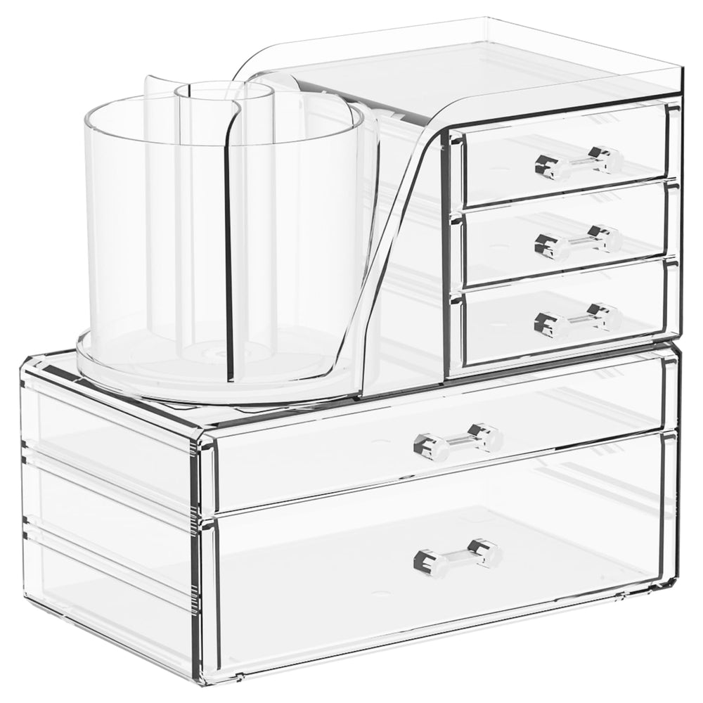 SuoXing organizer front view showing clear acrylic and tidy storage benefit