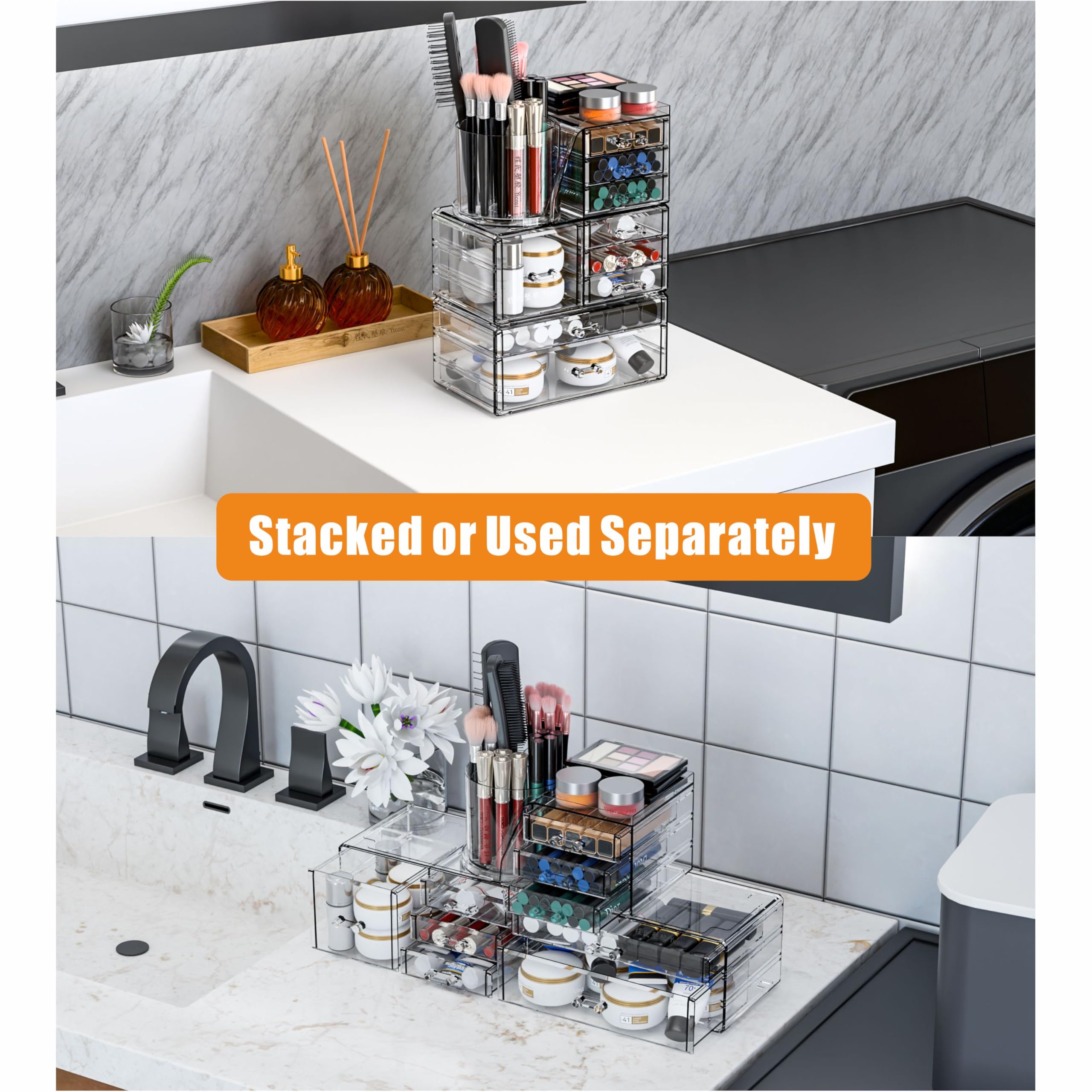 SuoXing rotating brush holder closeup holds brushes neatly for fast selection