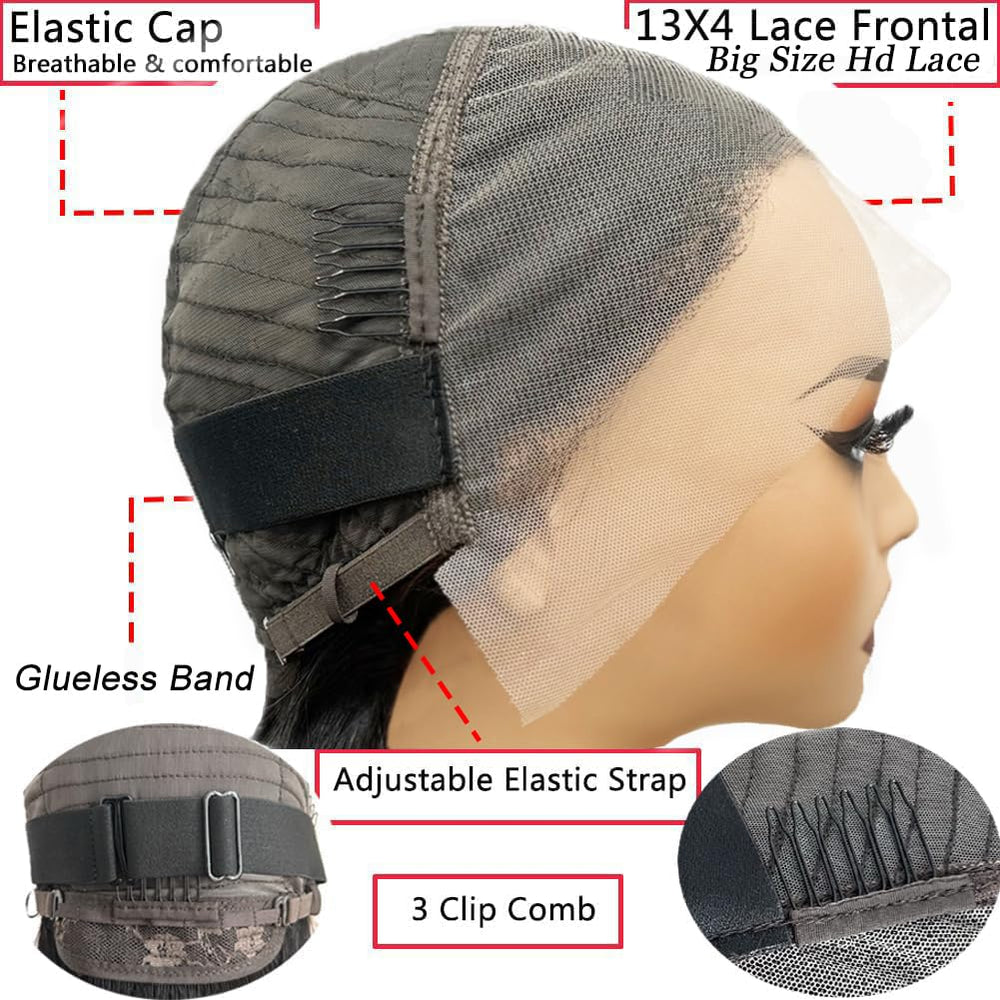 Superfect wig cap interior with adjustable straps and three combs for security