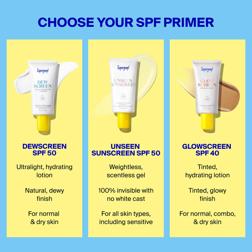 Supergoop! product on a vanity conveying everyday routine and effortless benefit