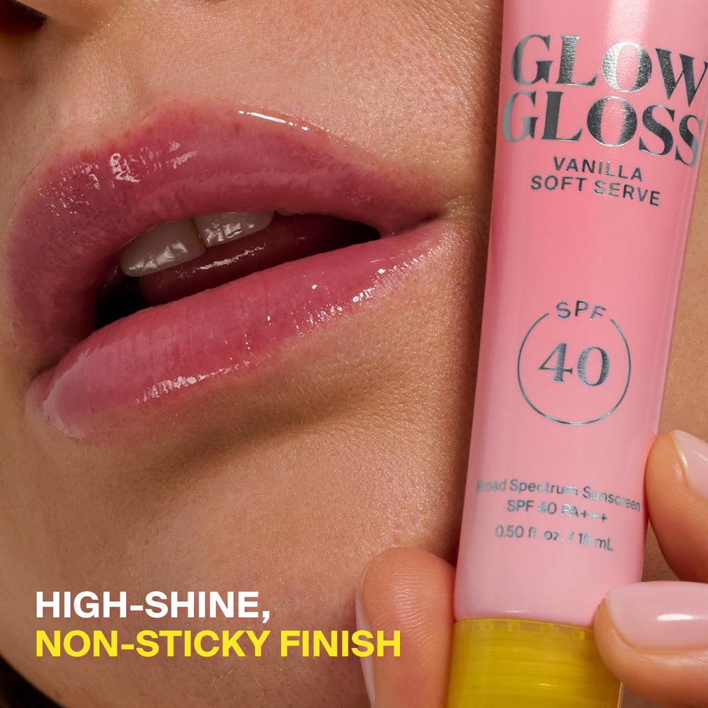 Supergoop! in beach bag showing sun-ready lip protection on-the-go
