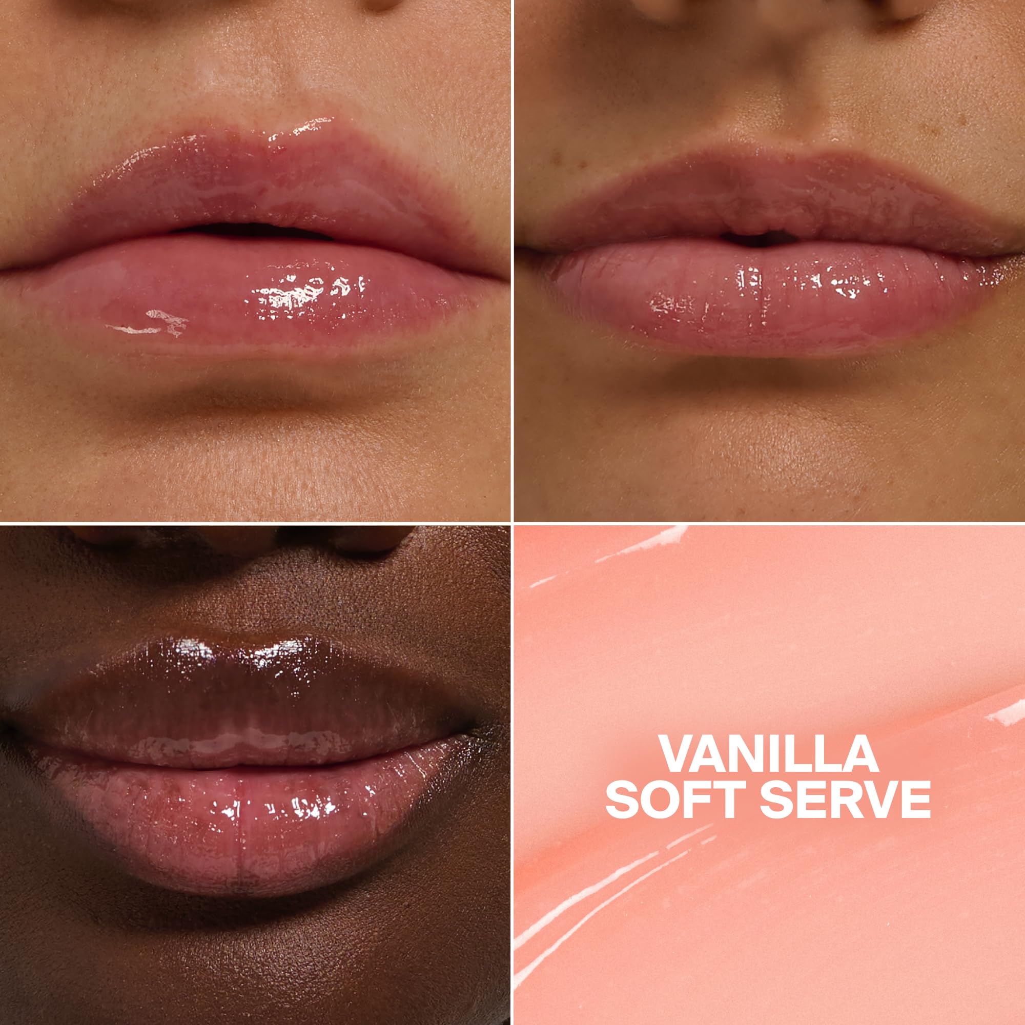Supergoop! lip application showing cushioned hydration and shine