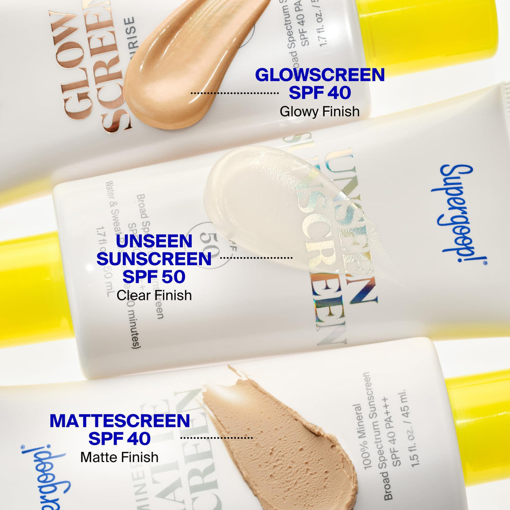 Supergoop! Glowscreen ingredient visual highlighting hyaluronic hydration