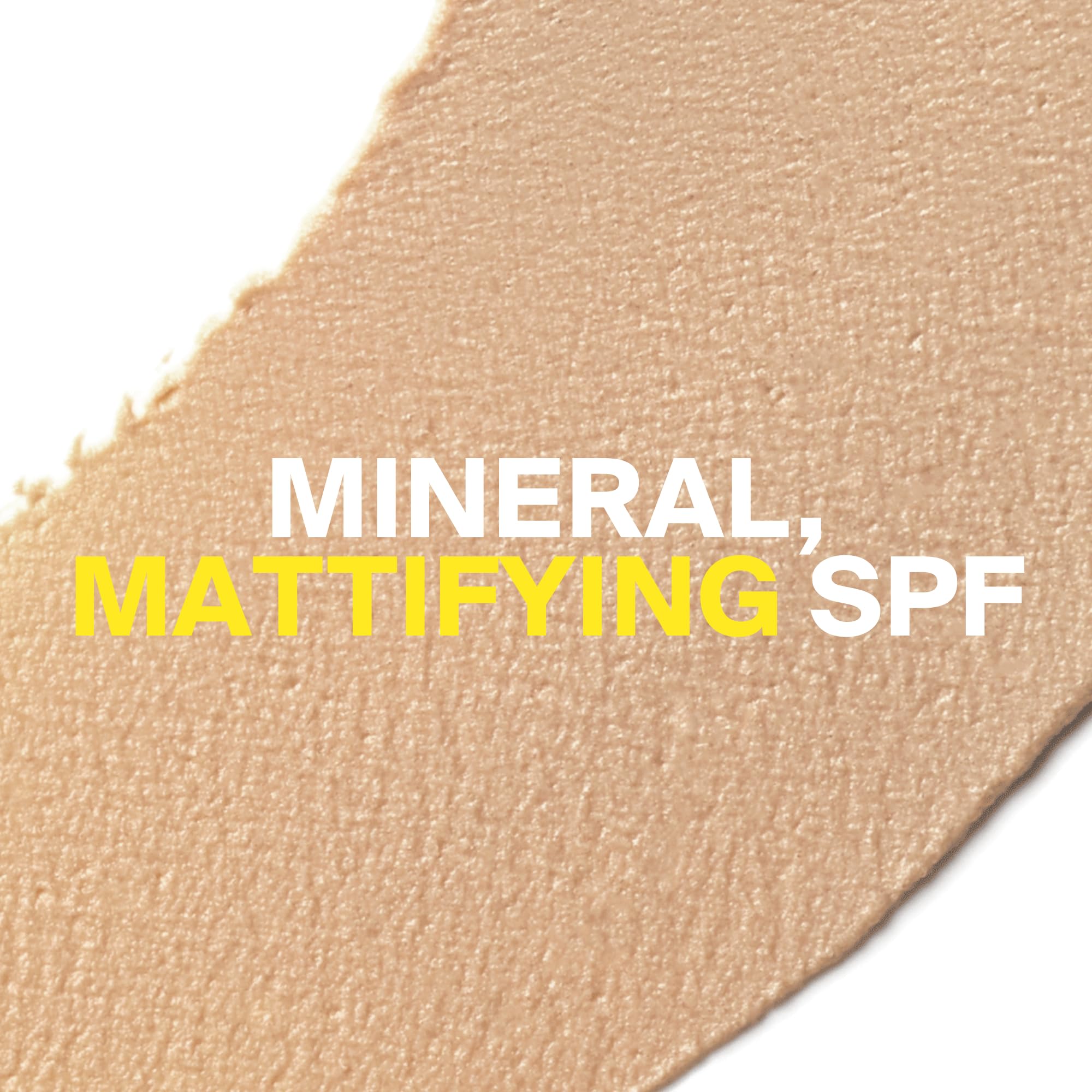 Supergoop! Mattescreen creamy texture swipe demonstrating matte finish